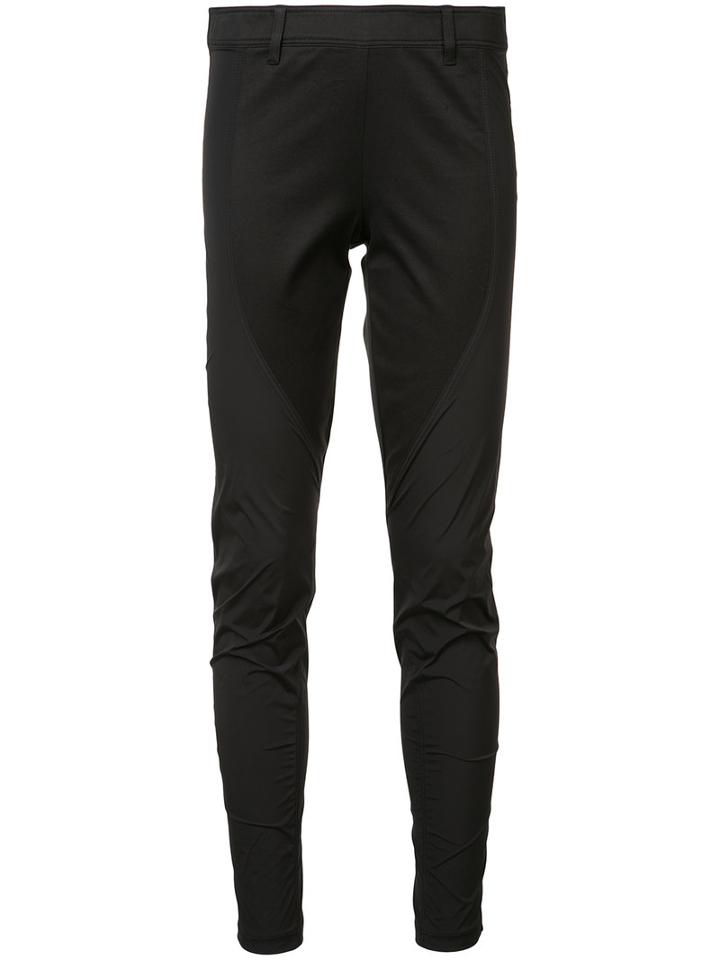 Faith Connexion - Diagonal Cut Leggings - Women - Cotton/spandex/elastane - 36, Black, Cotton/spandex/elastane