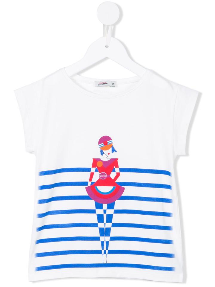 Junior Gaultier Ballerina Striped T-shirt, Toddler Girl's, Size: 4 Yrs, White