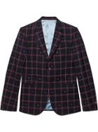 Gucci Cambridge Gg Checked Blazer - Blue