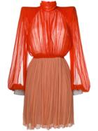 Nina Ricci Pleated Flared Dress