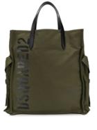 Dsquared2 Military-inspired Logo Print Tote Bag - Green