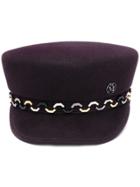 Maison Michel Embellished Hat - Purple