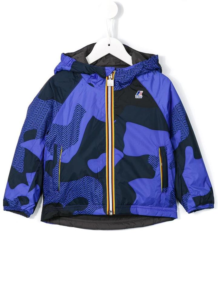 K Way Kids Camouflage Print Windbreaker, Boy's, Size: 6 Yrs