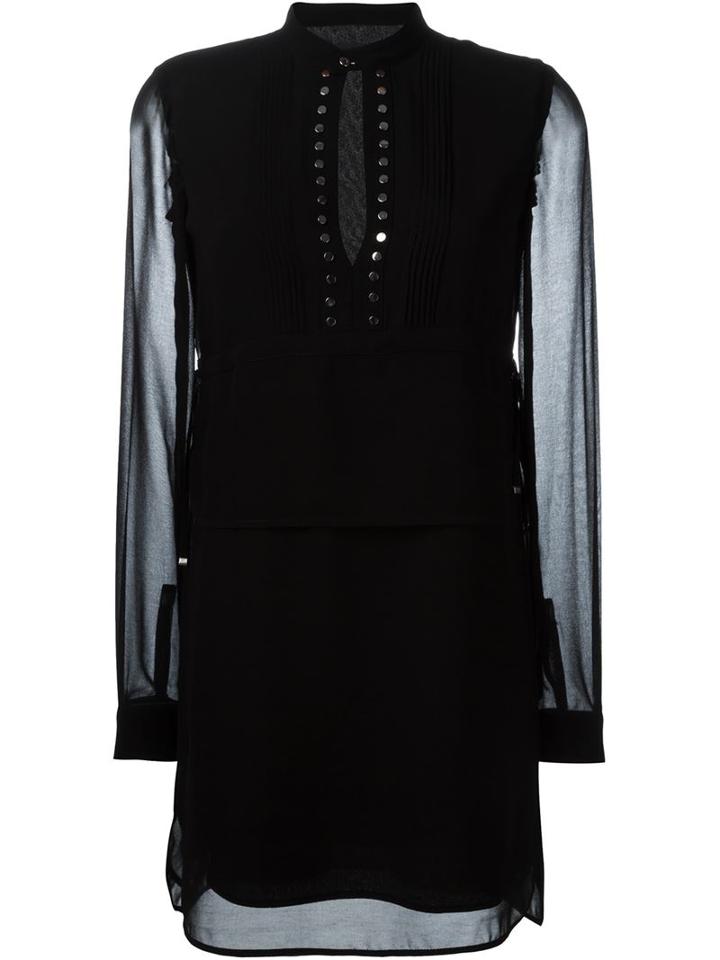 Diesel Black Gold Sheer Sleeve Dress