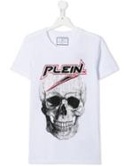 Philipp Plein Junior Plein Print T-shirt - White