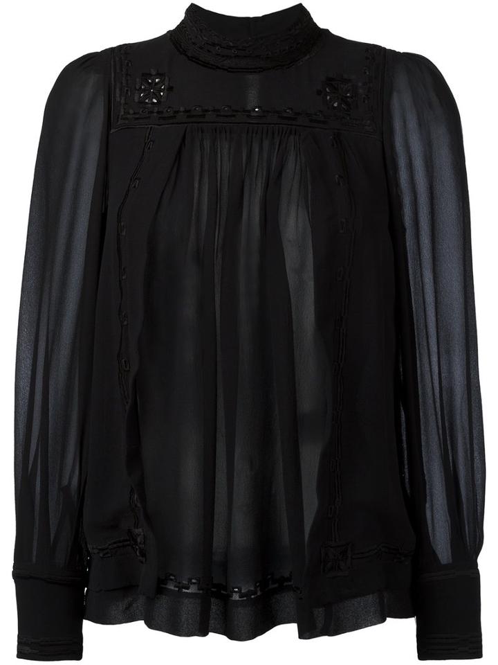 Isabel Marant - Maeva Blouse - Women - Silk - 38, Women's, Black, Silk
