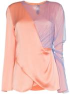 Sies Marjan Bari Asymmetric Tulle Top - Pink & Purple
