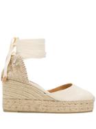 Castañer Woven Wedge Espadrilles - Neutrals