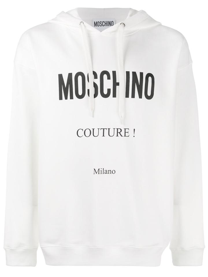 Moschino Couture! Drawstring Hoodie - White