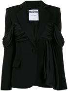 Moschino Ruched Drape Blazer - Black