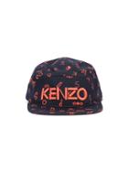 Kenzo Kids Symbols Print Cap, Boy's, Size: 44 Cm, Blue