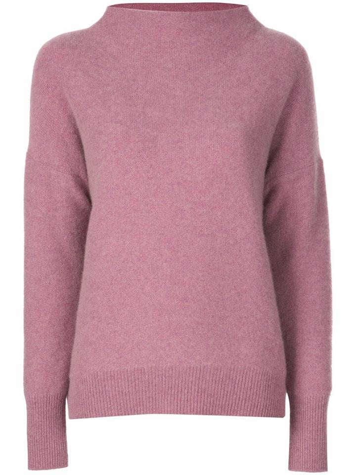 Vince Cashmere Funnel Neck Jumper - Pink