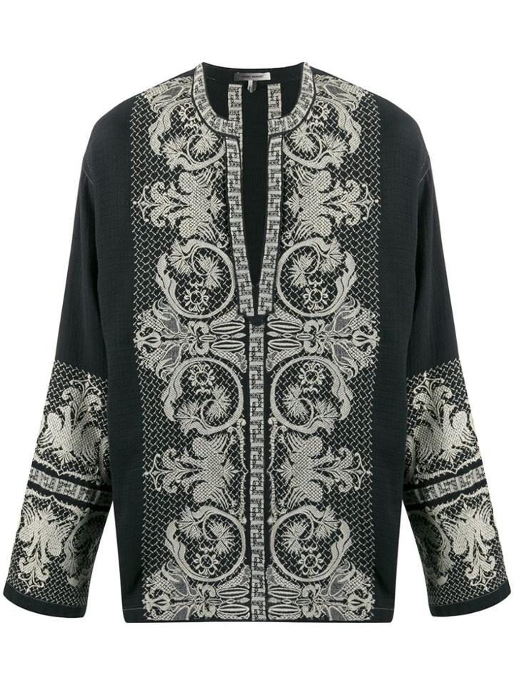 Isabel Marant Patmos Embroidered Shirt - Black