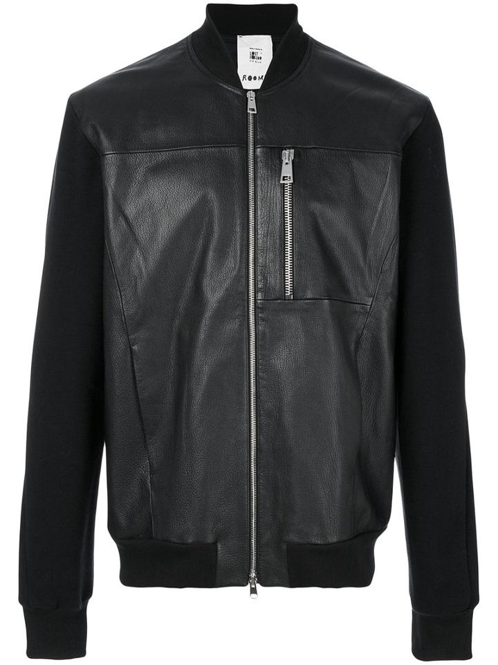 Lost & Found Rooms - Bomber Jacket - Men - Cotton/goat Skin - S, Black, Cotton/goat Skin