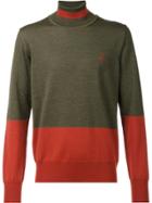 Vivienne Westwood Man Two-tone Rollneck Jumper - Green