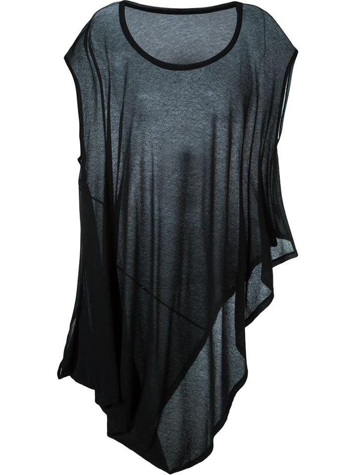 Y's Draped Asymmetric T-shirt Dress