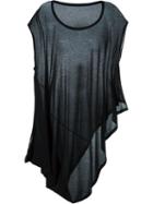 Y's Draped Asymmetric T-shirt Dress