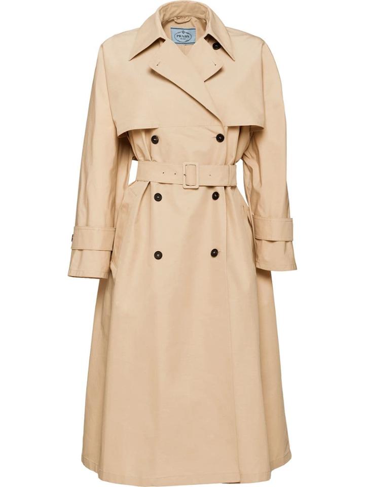 Prada Technical Cotton Raincoat - Neutrals