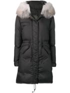 Mr & Mrs Italy Fur-trim Parka Coat - Grey