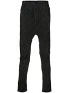 11 By Boris Bidjan Saberi Skinny Drop-crotch Trousers, Men's, Size: Small, Black, Cotton/spandex/elastane