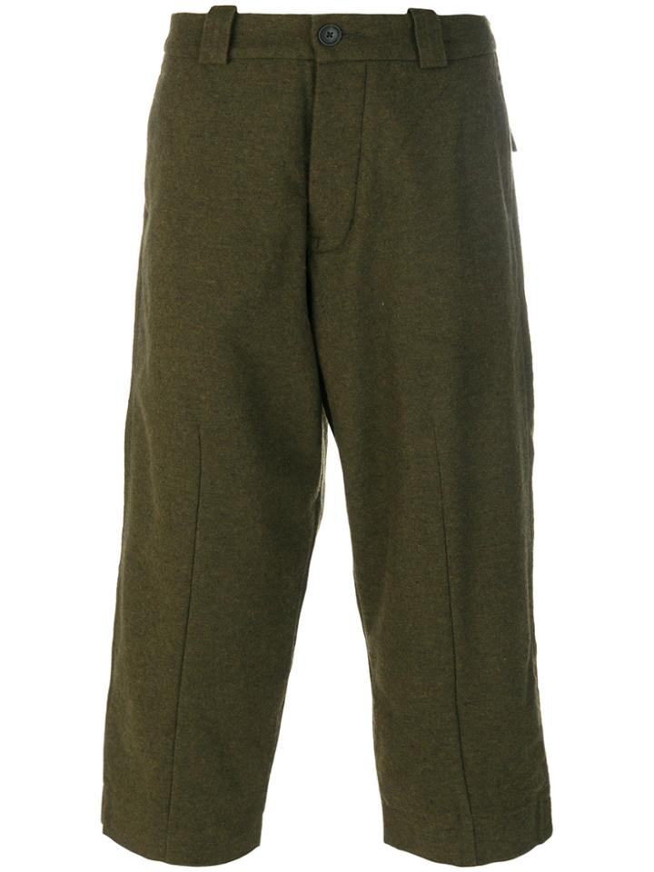 Levi's: Made & Crafted Cropped Trousers - Green