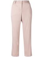 Tonello Cropped Suit Trousers - Pink & Purple