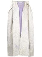 Mounay Wild Forest Cape Dress - White