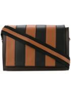 Cityshop Striped Foldover Shoulder Bag - Black