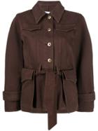 Nanushka Belted Shirt Jacket - Brown