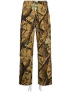 Neighborhood Forest Print Cargo Trousers - Brown