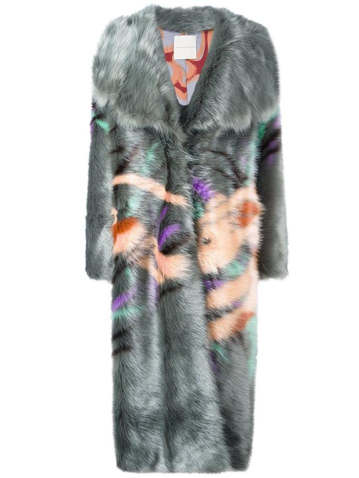 Marco De Vincenzo 'rihanna' Coat, Women's, Size: 42, Grey, Polyester/acrylic