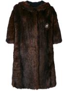 Faith Connexion Faux Fur Coat - Brown
