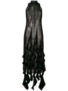 Ssheena Sheer Midi Dress - Black