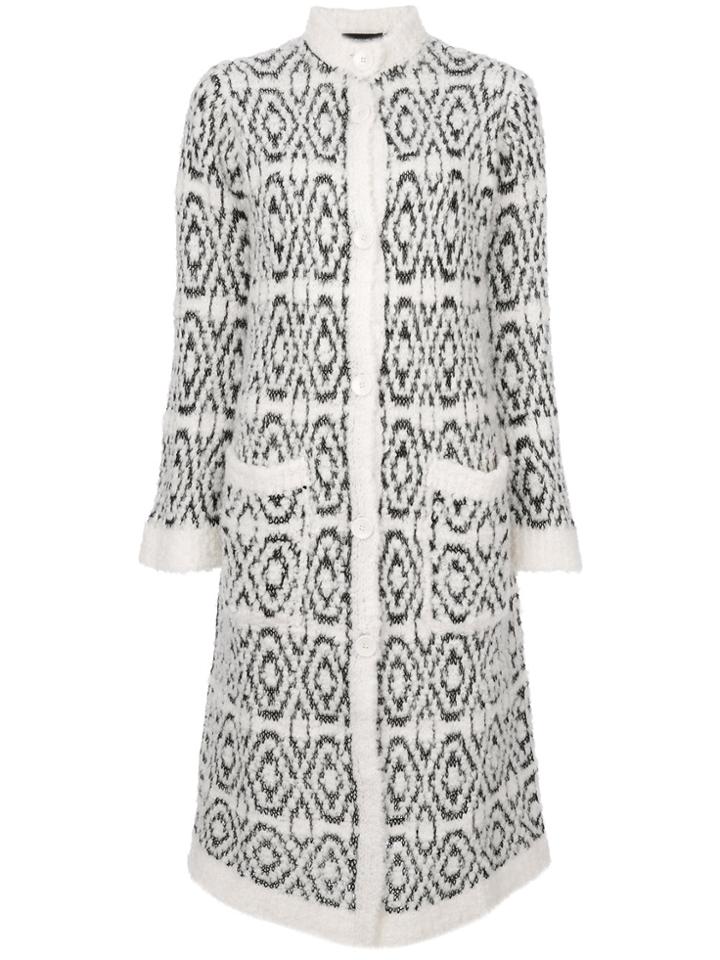 Etro Long Intarsia Cardigan - White