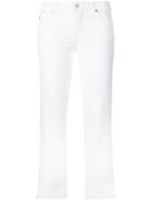7 For All Mankind Cropped Raw Hem Jeans - White
