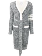 Thom Browne 4-bar Open Stitch Navy Cardigan - Blue