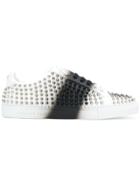 Philipp Plein Studded Spray Paint Sneakers - White