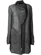 Lost & Found Ria Dunn Knitted Card-coat, Women's, Size: Small, Black, Linen/flax/viscose/cotton/cotton
