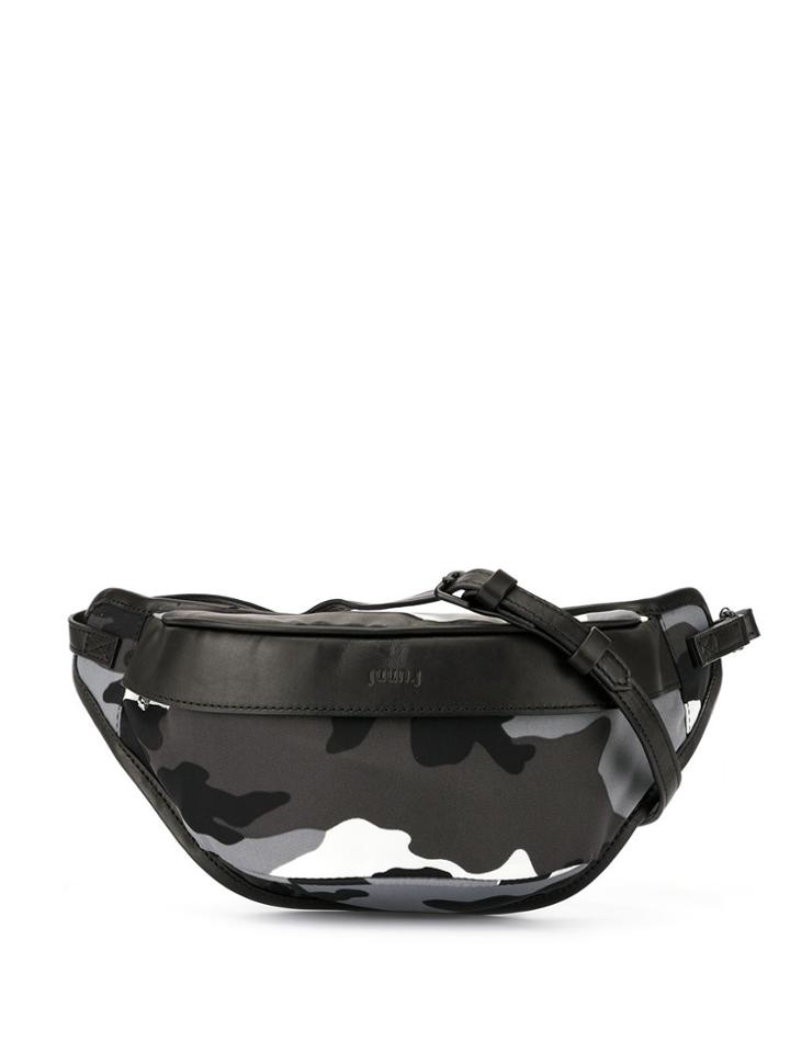 Juun.j Camouflage Print Belt Bag - Black