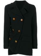 Comme Des Garçons Pre-owned Asymmetric Short Peacoat - Black