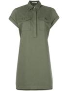 T By Alexander Wang Military Shirt Dress - Green
