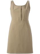 Prada Vintage Belted Classic Dress, Women's, Size: 46, Nude/neutrals
