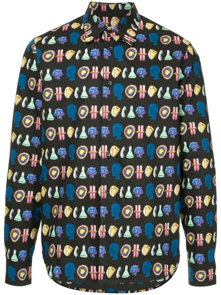 Marni Science Print Shirt - Black