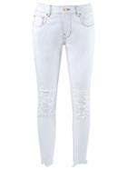 Amapô Skinny Jeans, Women's, Size: 38, White, Cotton/elastodiene