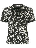 Chinti & Parker Floral Pussy Bow Blouse - Black