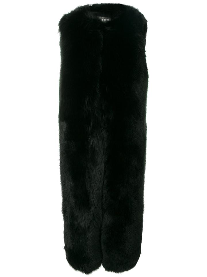 Meteo By Yves Salomon Sleeveless Coat - Black