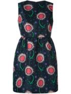 Red Valentino Floral Print Faille Dress, Women's, Size: 42, Polyester/acetate