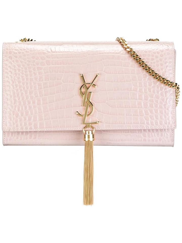 Saint Laurent Medium Kate Satchel Bag, Women's, Pink/purple, Leather/metal (other)