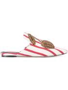 Sanayi 313 Cherry Appliqué Slippers - White