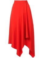 Stella Mccartney - Draped Midi Skirt - Women - Spandex/elastane/acetate/viscose - 36, Red, Spandex/elastane/acetate/viscose
